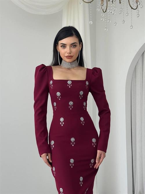 Pera Stone Detailed Dress