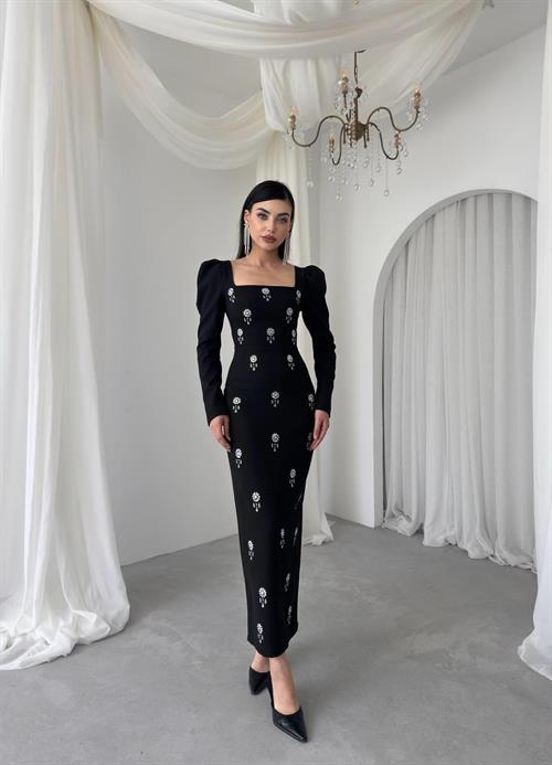 Pera Stone Detailed Dress