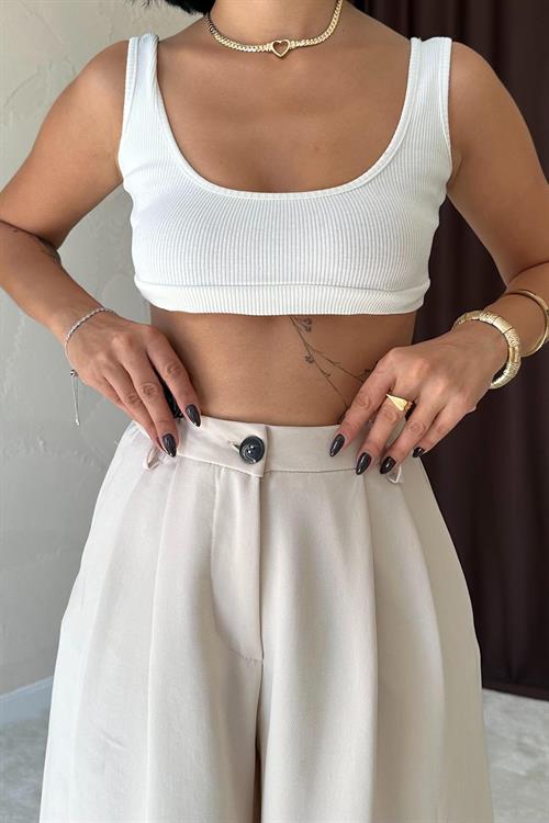 Wholesale Beige Loose-Fit Pants