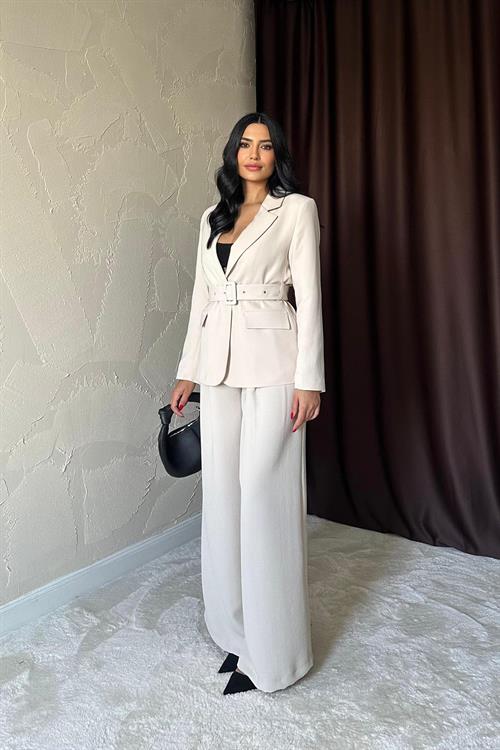 Wholesale Beige Loose-Fit Pants