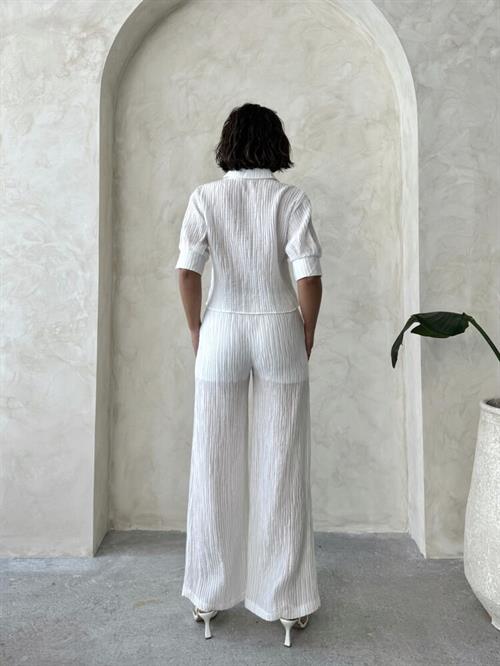 Pleated Wholesale Trousers - Cream