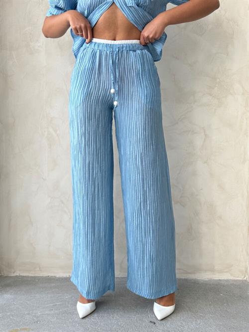 Pleated Wholesale Trousers - Blue