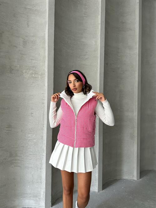 Pythale Pattern Fiber Inflatables Wholesale Vest - Fuchsia