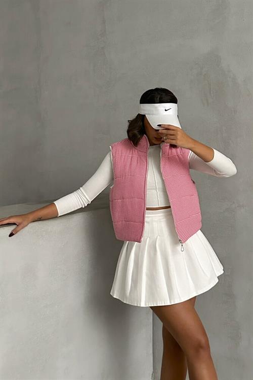 Pygmy Pattern Fiber Inflatable Wholesale Vest - Fuchsia