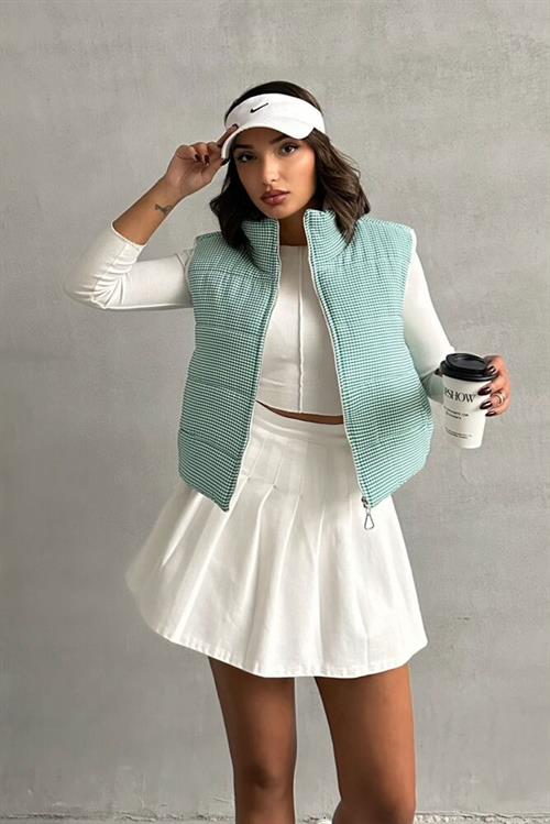 Pygmy Pattern Fiber Inflatable Wholesale Vest - Emerald