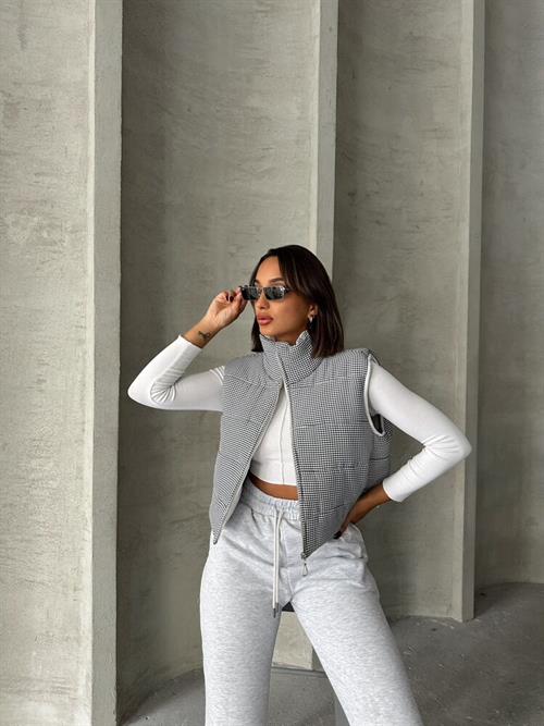 Pygmy Pattern Fiber Inflatable Wholesale Vest - Black