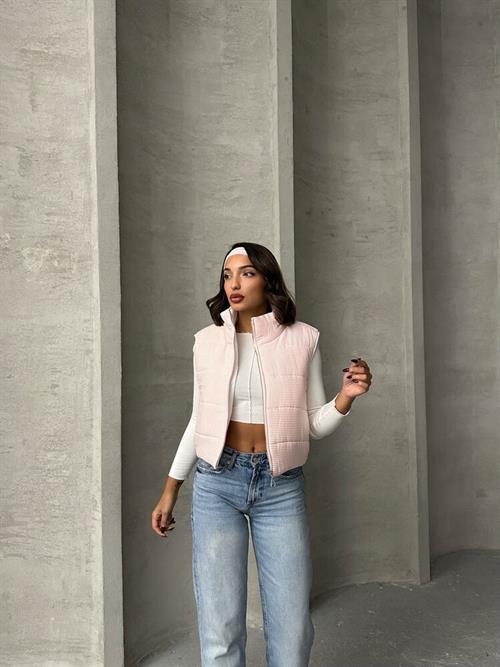 Pitikare Pattern Fiber Inflatable Wholesale Vest - Light Pink