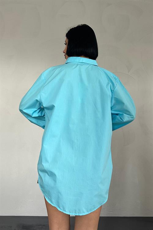 Wholesale Poplin Shirt - Blue