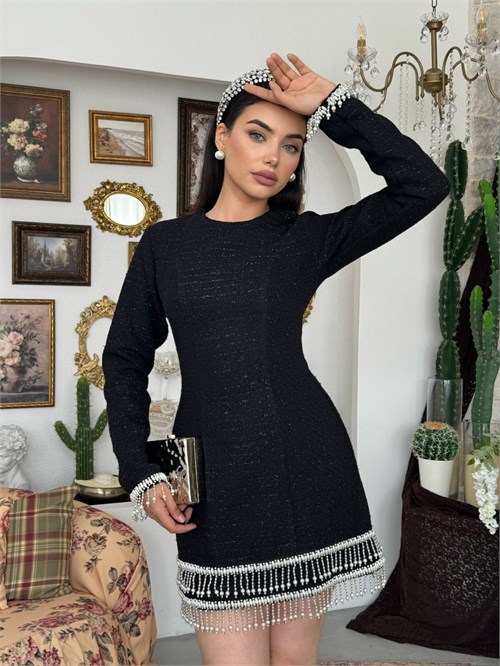 Porse Dress with Stone Details