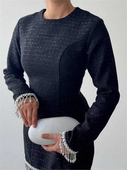 Porse Dress with Stone Details