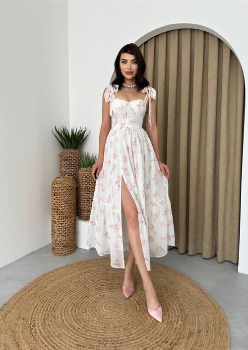 Wholesale Roseta Tie-Up Midi Dress