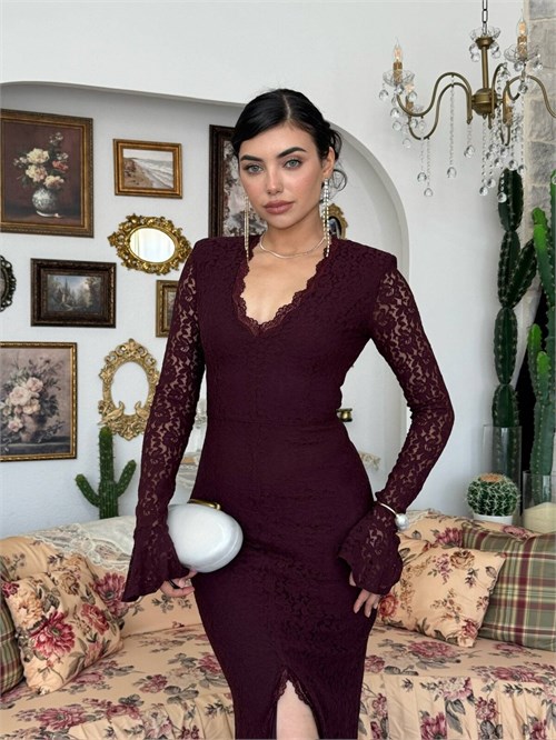 Ruyon Dress with Slit Detail