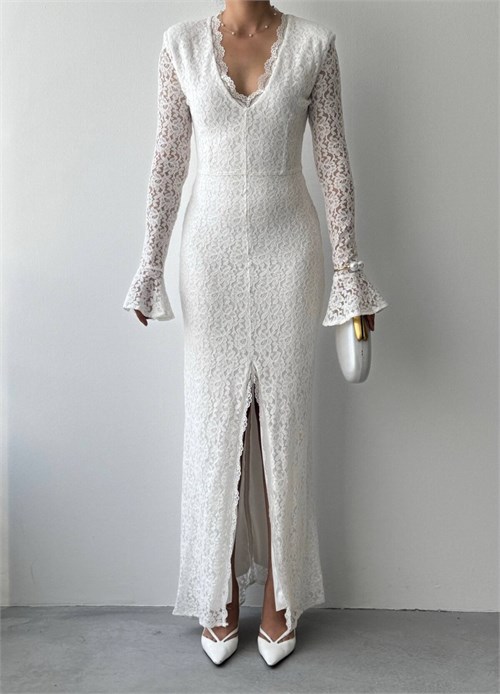 Ruyon Dress with Slit Detail