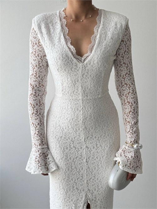 Ruyon Dress with Slit Detail