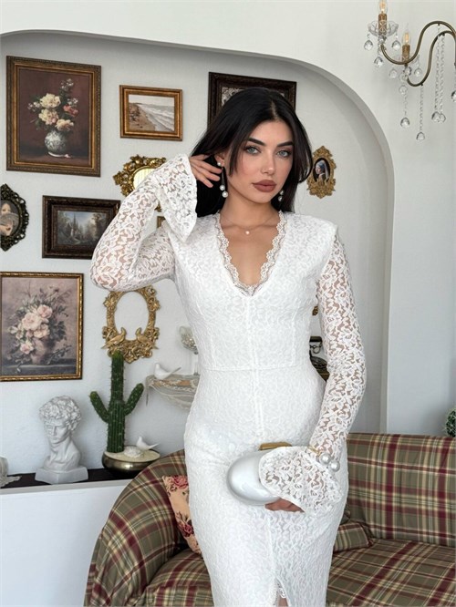 Ruyon Dress with Slit Detail