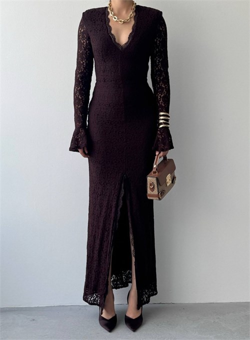 Ruyon Dress with Slit Detail