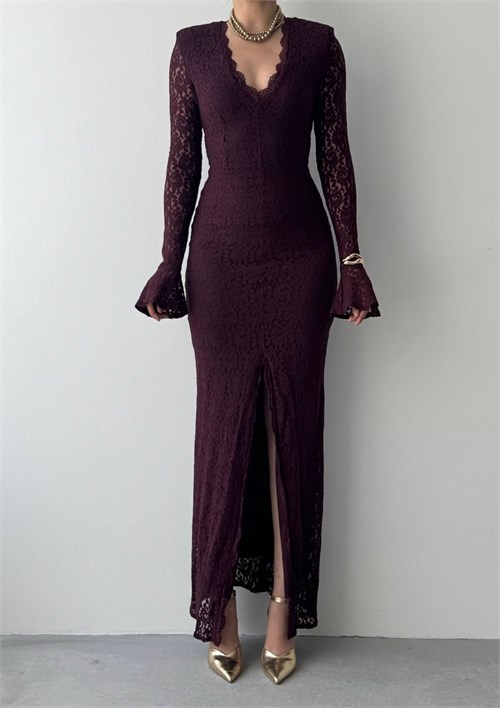 Ruyon Dress with Slit Detail