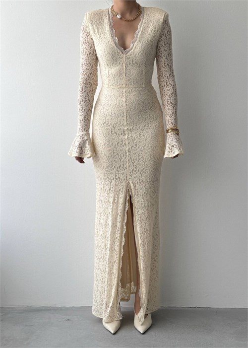 Ruyon Dress with Slit Detail