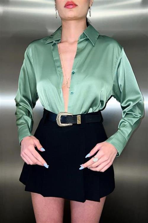 Wholesale Mint Satin Shirt
