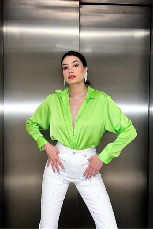 Wholesale Neon Satin Shirt