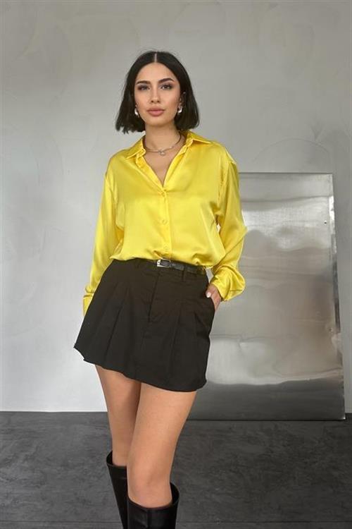 Wholesale Yellow Satin Shirt