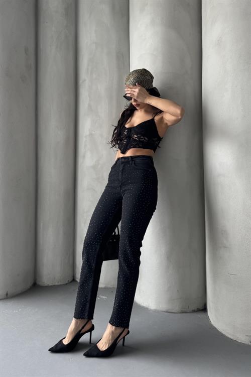 Serpme Yıldızlı Kot Pantolon 7040-23-(26-31)