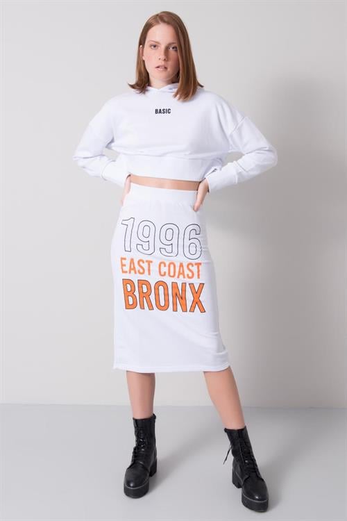 Single Midi Pencil Skirt with Back Slit