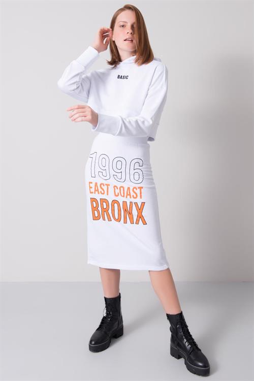 Single Midi Pencil Skirt with Back Slit