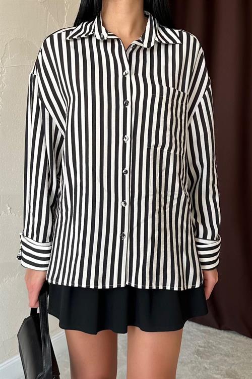 Wholesale Black Striped Shirt