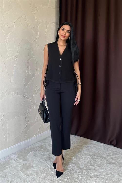 Toptan Siyah Pensli Pantolon