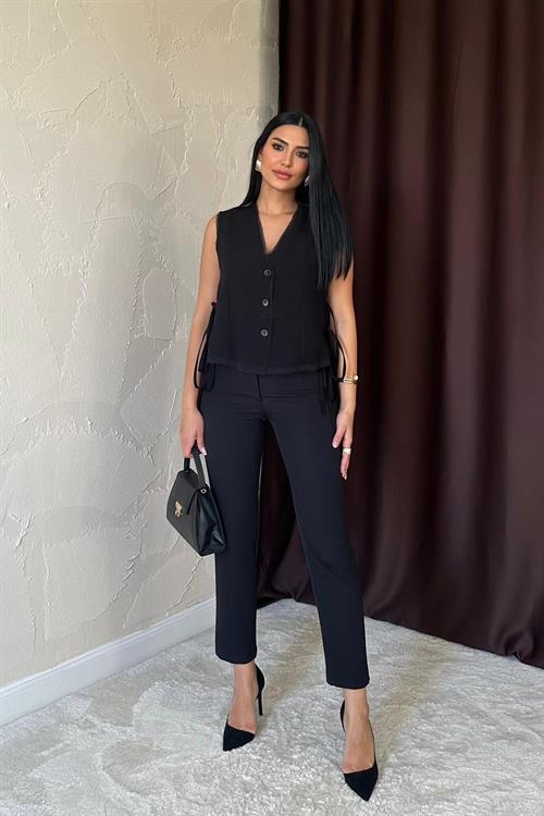 Toptan Siyah Pensli Pantolon