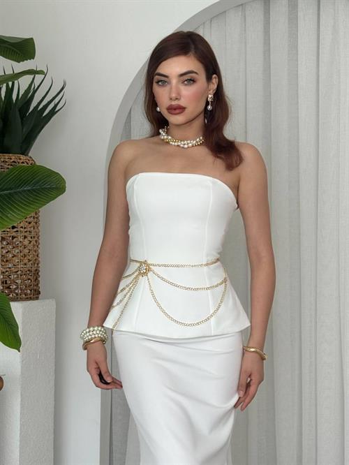 Spas Strapless Dress