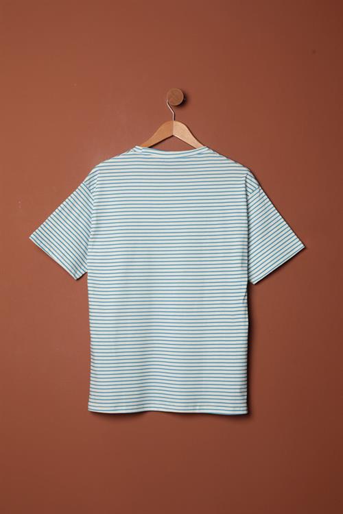 Striped T-Shirt-Blue
