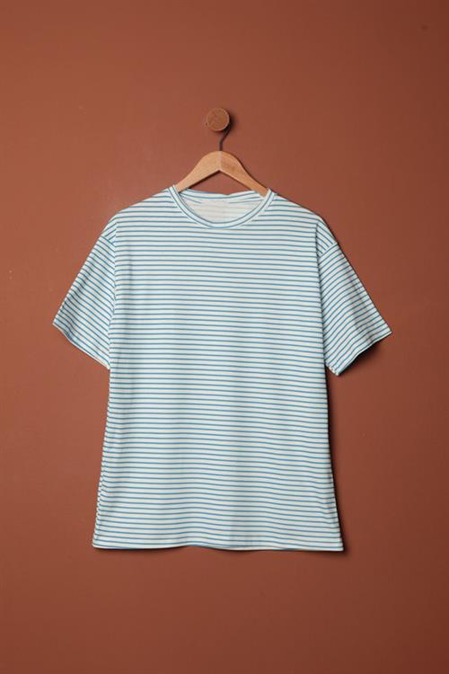 Striped T-Shirt-Blue