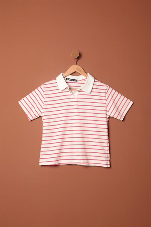 Striped WomenS T-Shirt-Fuchsia