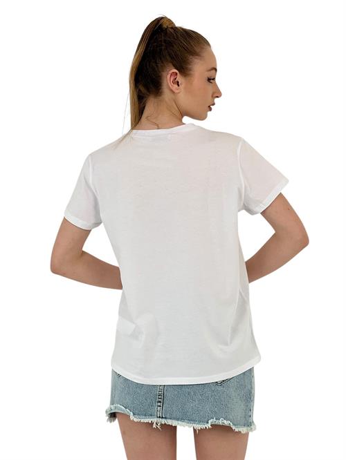 Colorful Illustration Printed T-Shirt – Black &Amp; White