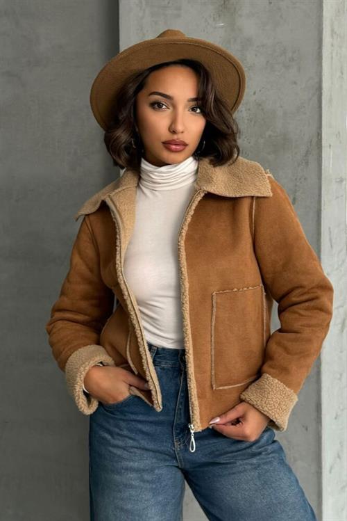 Suede Plush Wholesale Coat - Taba Taba