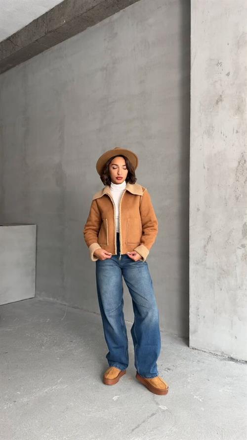 Suede Plush Wholesale Coat - Taba Taba