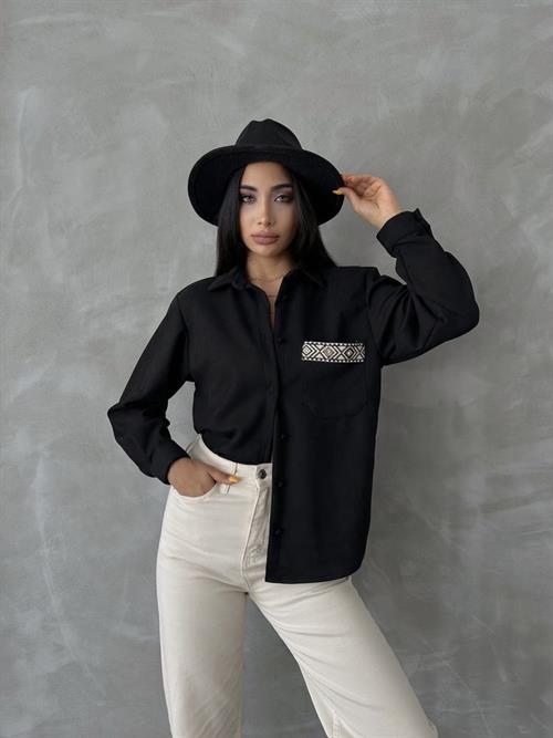 Suet Wholesale Shirt - Black