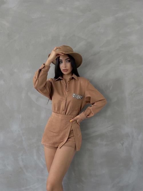 Suet Wholesale Shirt - Tan