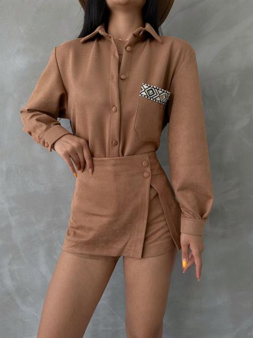 Suet Wholesale Shirt - Tan