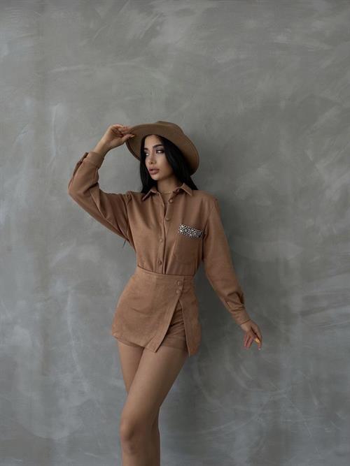 Suet Wholesale Shirt - Tan