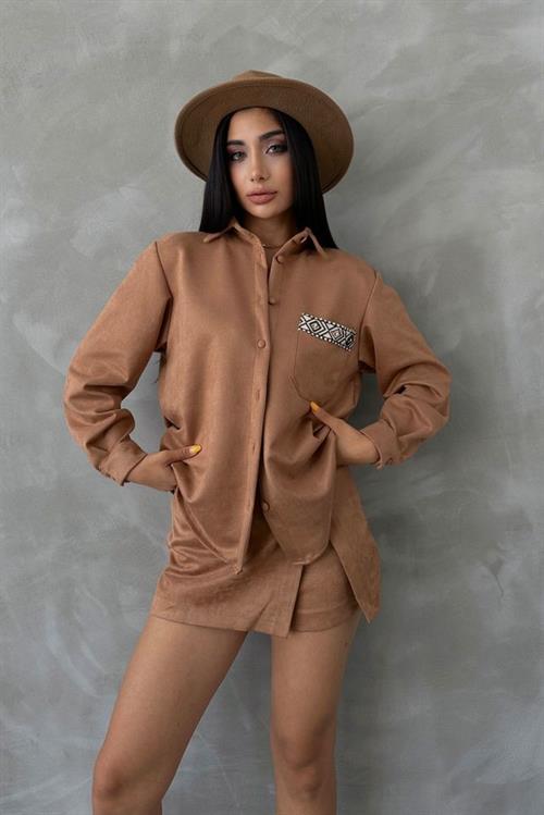 Suet Wholesale Shirt - Tan