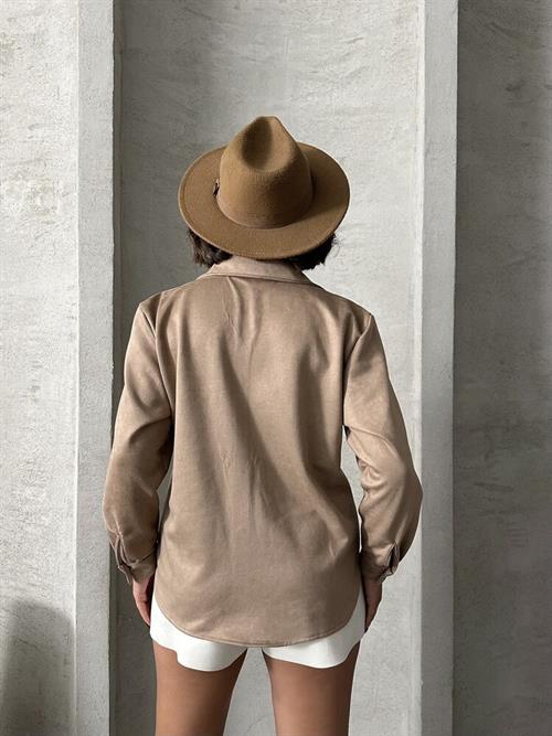 Suede Wholesale Shirt - Mink