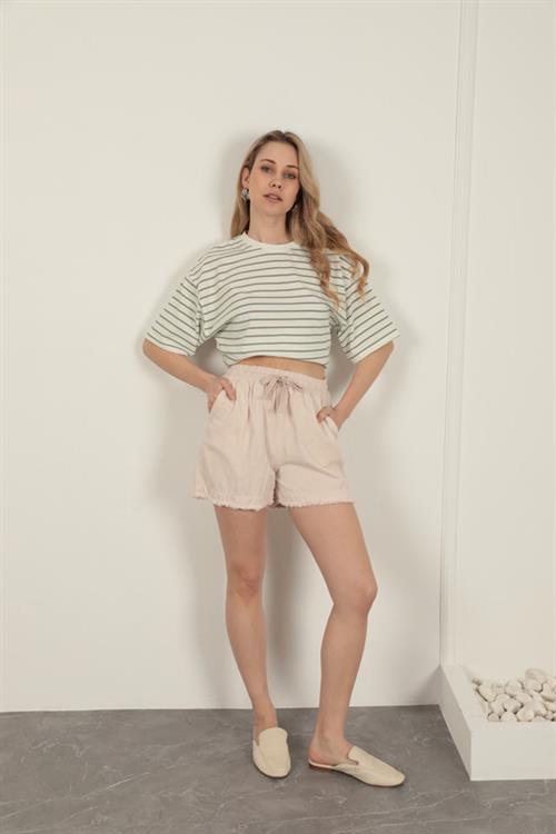 Tassel WomenS Shorts-Stone