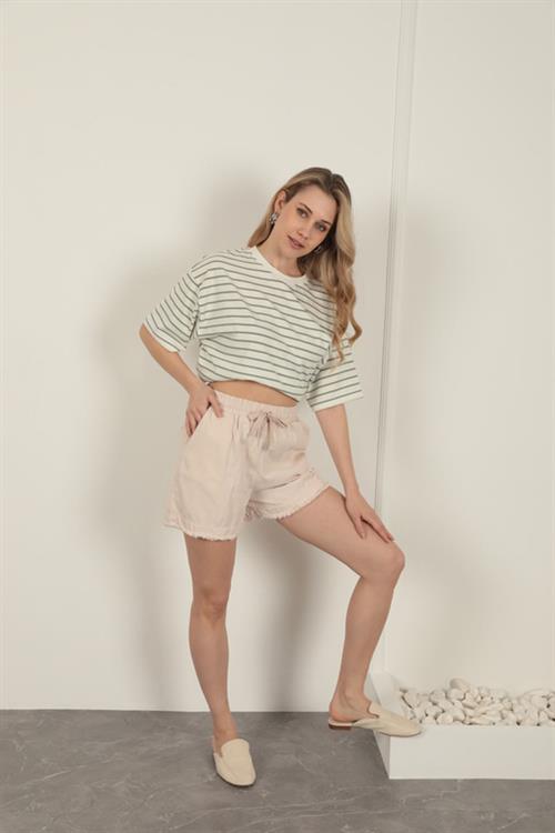 Tassel WomenS Shorts-Stone