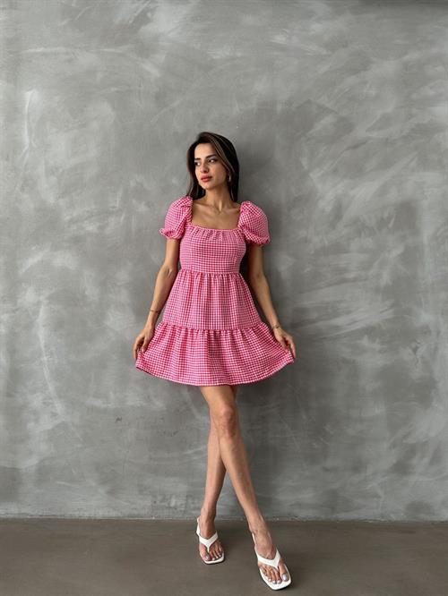 Kırmızı Pitikare Toptan Elbise