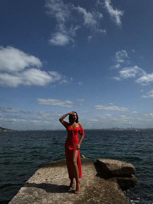 Nar Düz Viskon Toptan Elbise