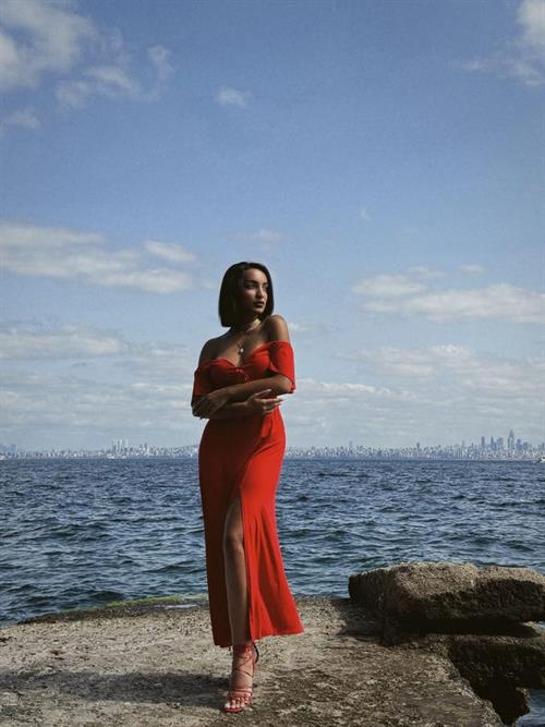 Nar Düz Viskon Toptan Elbise