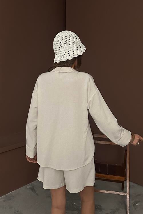 Wholesale Beige Alsatian Linen Suit